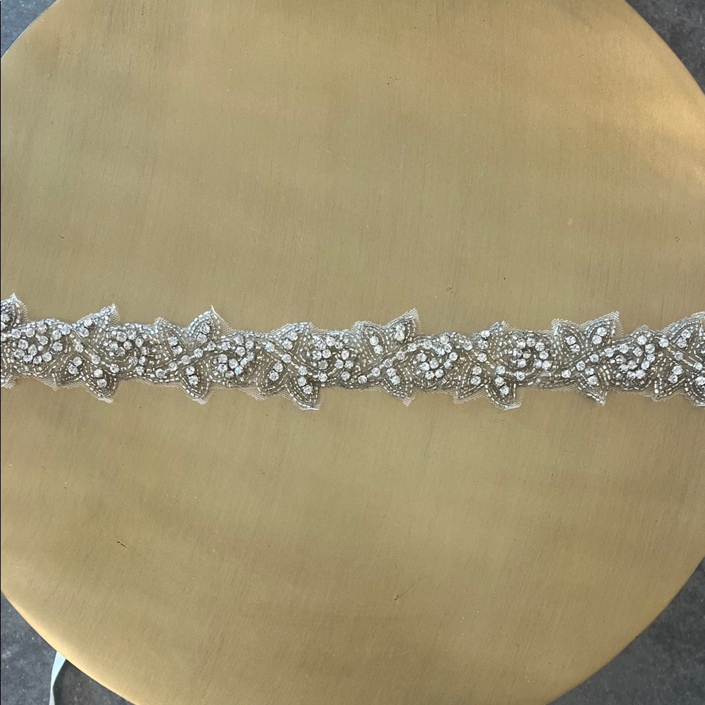 Untamed Petals Poet Silver Beaded Belt